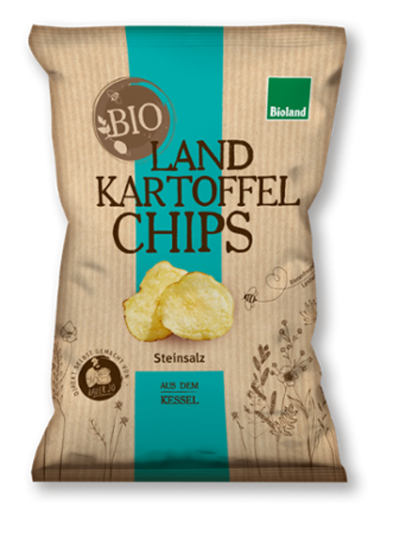 Produktfoto zu Land Kartoffelchips Steinsalz 125g