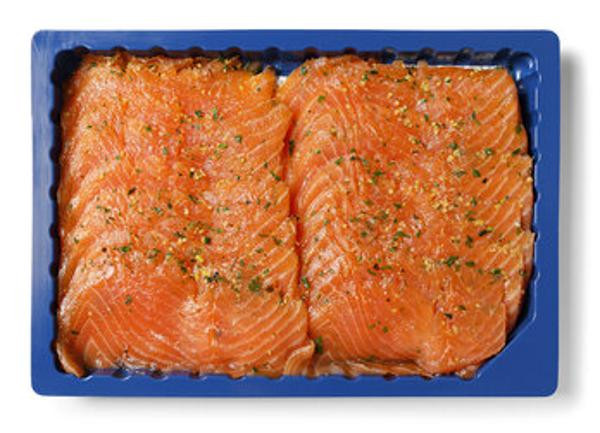 Produktfoto zu Lachs-Häppchen Limone Frischebox mit Deckel 500g