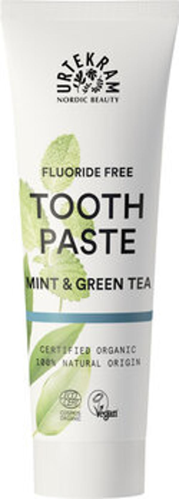 Produktfoto zu Toothpaste Mint & Green Tea Fluoride Free 75ml