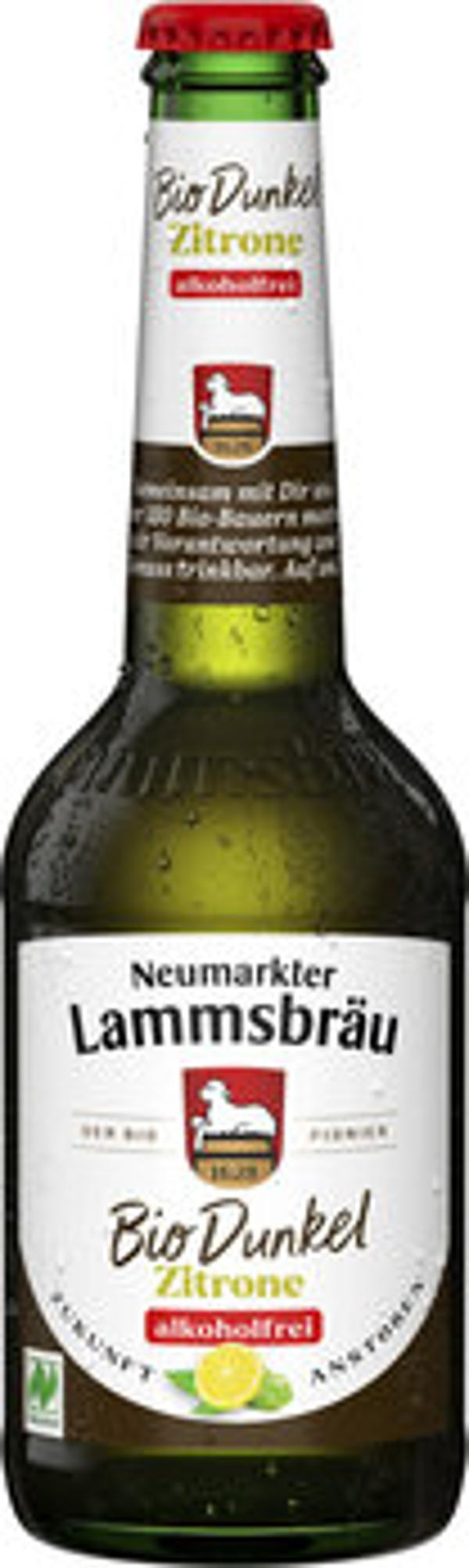 Produktfoto zu Lammsbräu Dunkel Pure Zitrone alkoholfrei 0,33l vegan