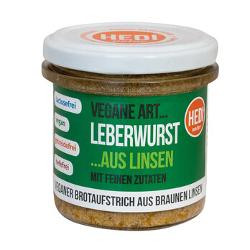 Produktfoto zu vegane Art Leberwurst aus Linsen mit feinen Zutaten 140g