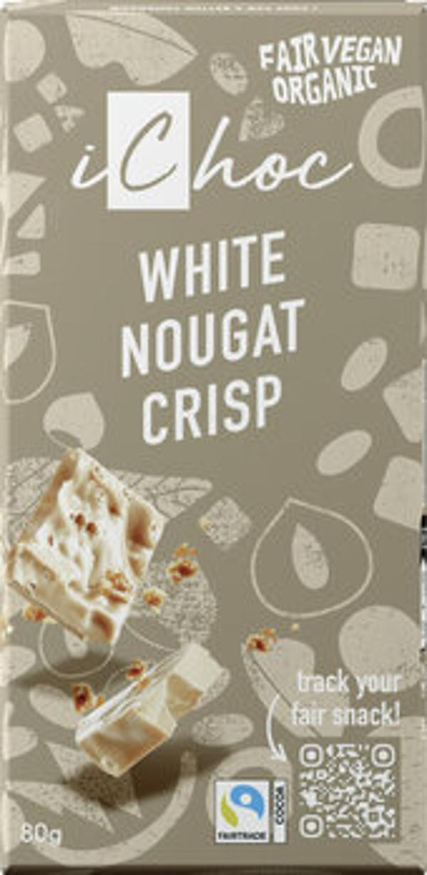 Produktfoto zu Schokolade iChoc White Nougat Crisp 80g vegan