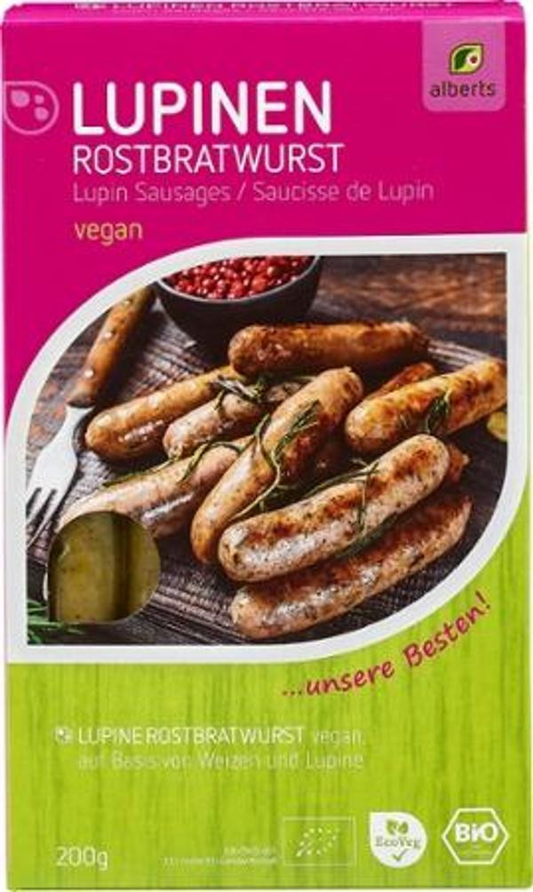 Produktfoto zu Lupinen Rostbratwürsten vegan, 200g