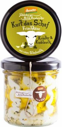 Produktfoto zu Kurt das Schaf Frischkäse Kräuter & Knoblauch 135g