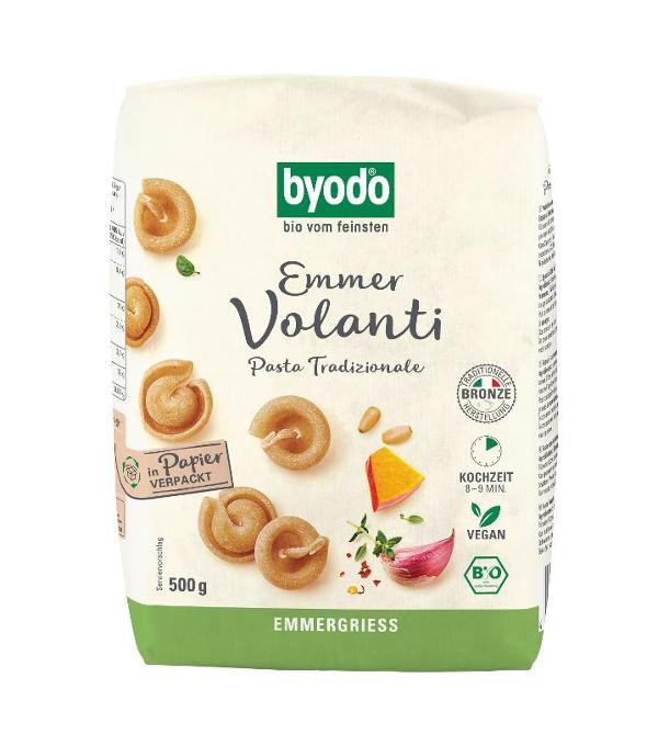 Produktfoto zu Nudeln Sommerdinkel Volanti 500g vegan