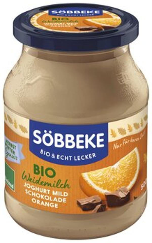 Produktfoto zu Weidemilch Joghurt mild Schokolade Orange 500g