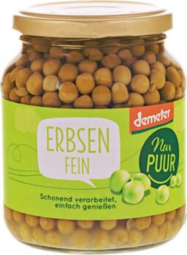 Produktfoto zu Erbsen im Glas 350g vegan