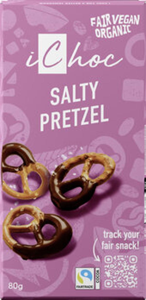 Produktfoto zu Schokolade iChoc Salty Pretzel 80g vegan