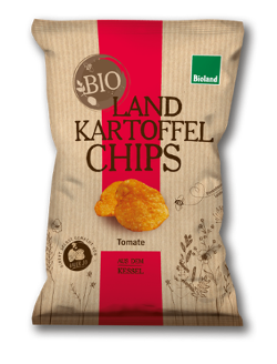 Produktfoto zu Landkartoffelchips Tomate 125g