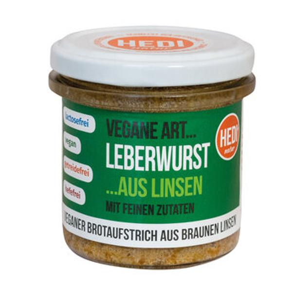 Produktfoto zu vegane Art Leberwurst aus Linsen mit feinen Zutaten 140g