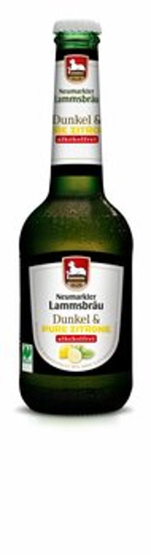 Produktfoto zu Lammsbräu Dunkel Pure Zitrone alkoholfrei 0,33l vegan