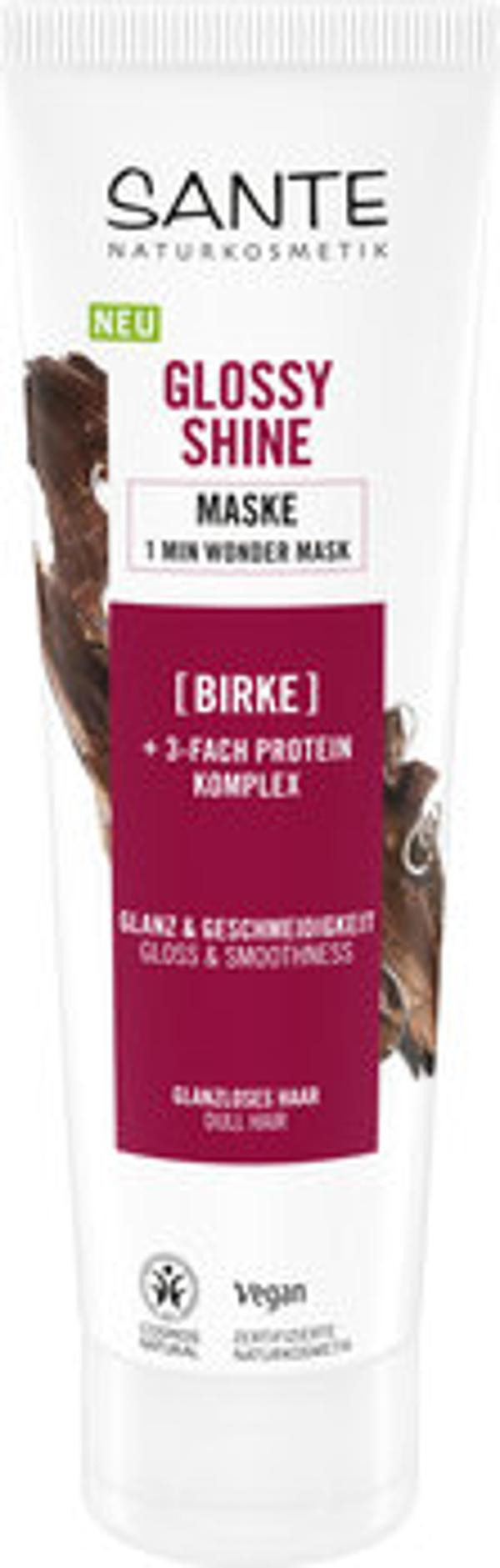 Produktfoto zu GLOSSY SHINE Haarmaske Birke + 3-fach Protein Komplex 150ml