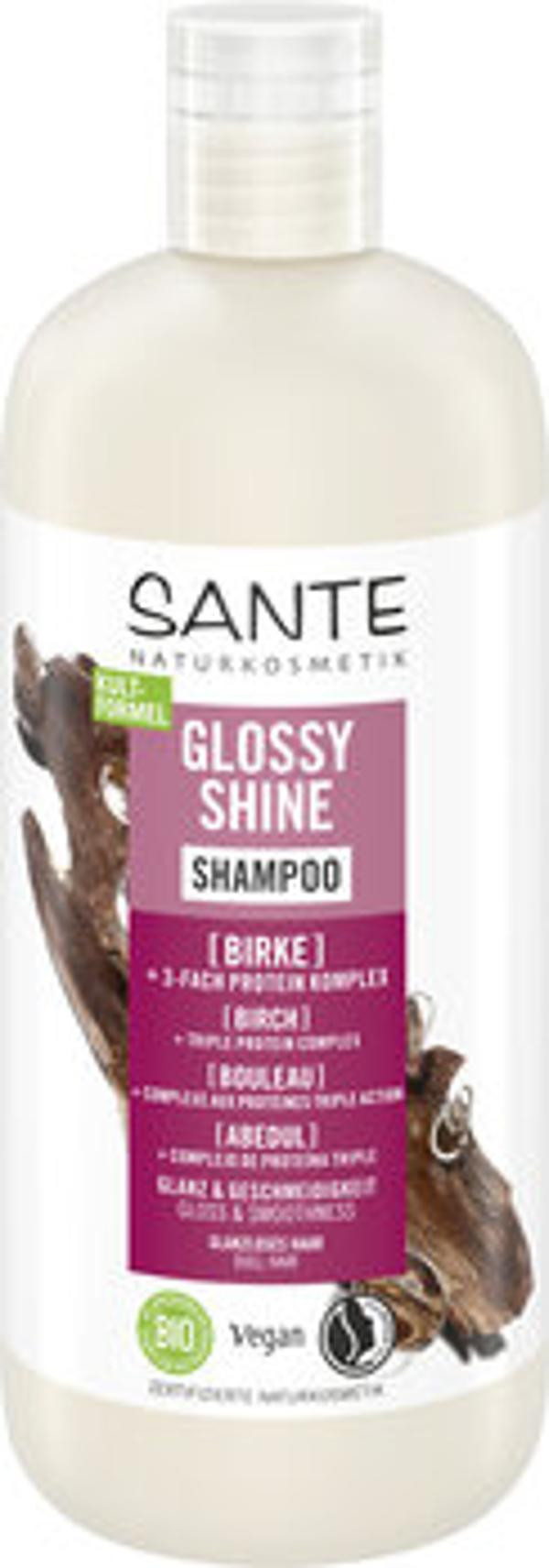 Produktfoto zu GLOSSY SHINE Shampoo Birke + 3-fach Protein Komplex 500ml