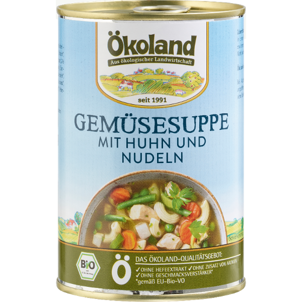 Produktfoto zu Gemüsesuppe mit Huhn und Nudeln 400g