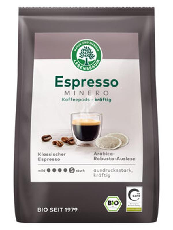 Produktfoto zu Minero Espresso 18 Kaffeepads vegan